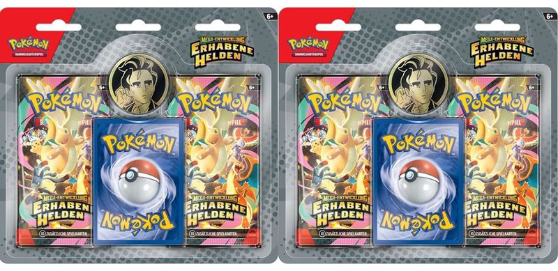 Pokémon Cards ME2.5 Erhabene Helden 2-Pack, je Blister- verschiedene Auswahl Pokémon Cards ME2.5 Erhabene Helden 2-Pack, je Blister- verschiedene Auswahl