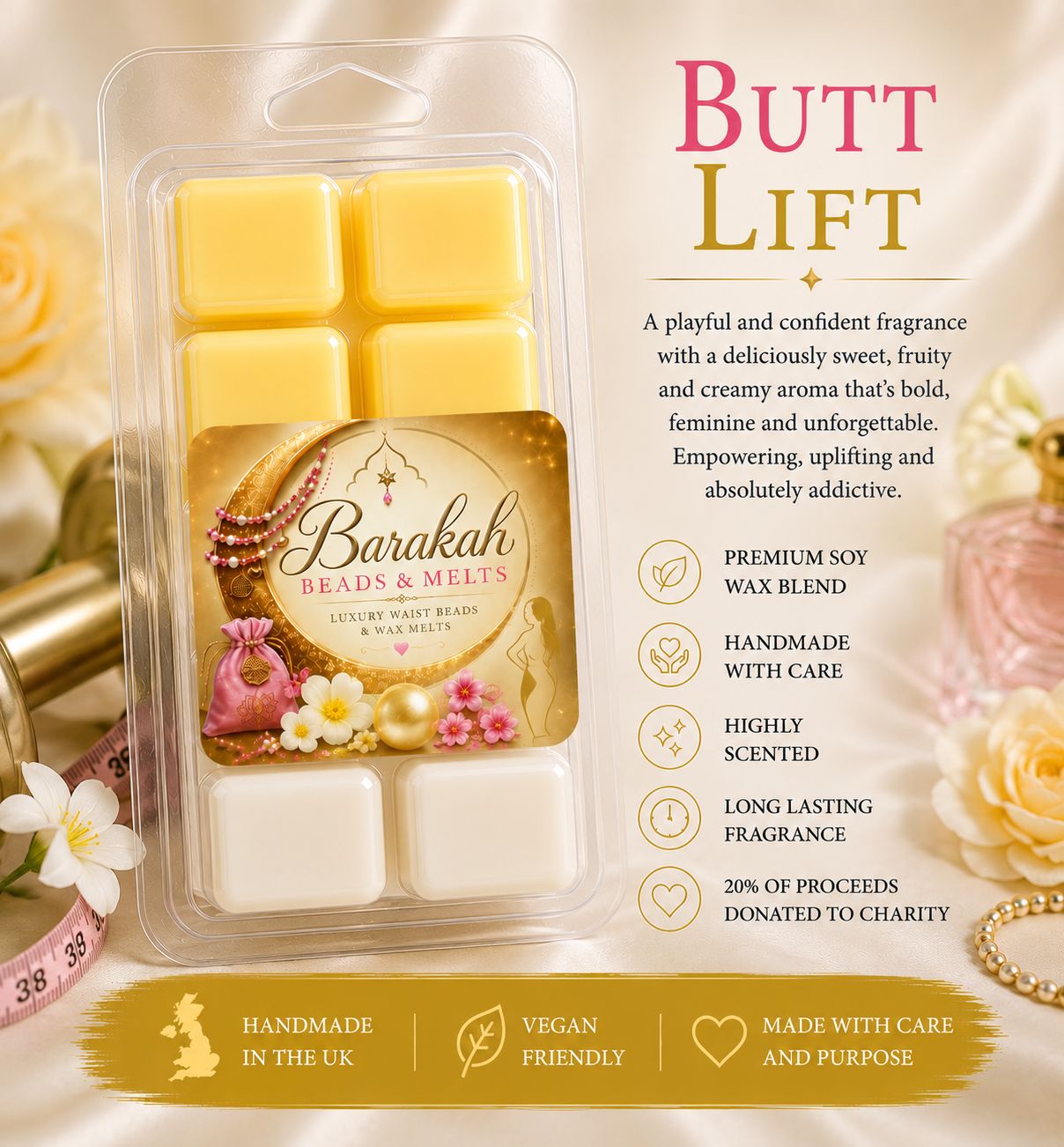 Butt Lift Wax Melt Snap Bar