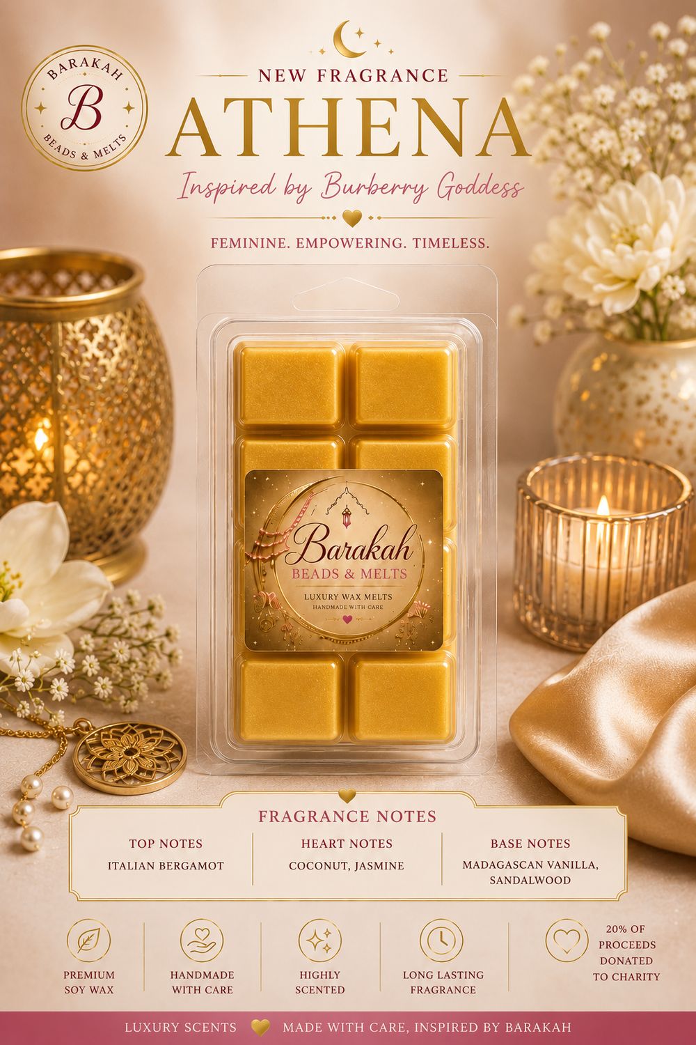Athena Wax Melt Snap Bar Athena Wax Melt Snap Bar