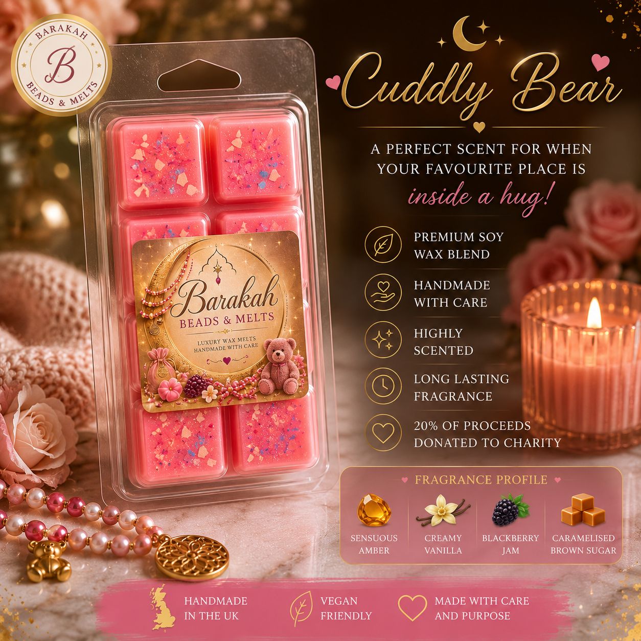 Cuddly Bear Wax Melt Snap Bar Cuddly Bear Wax Melt Snap Bar