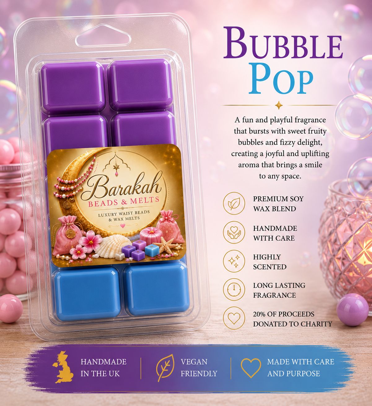 Bubble Pop Wax Melt Snap Bar