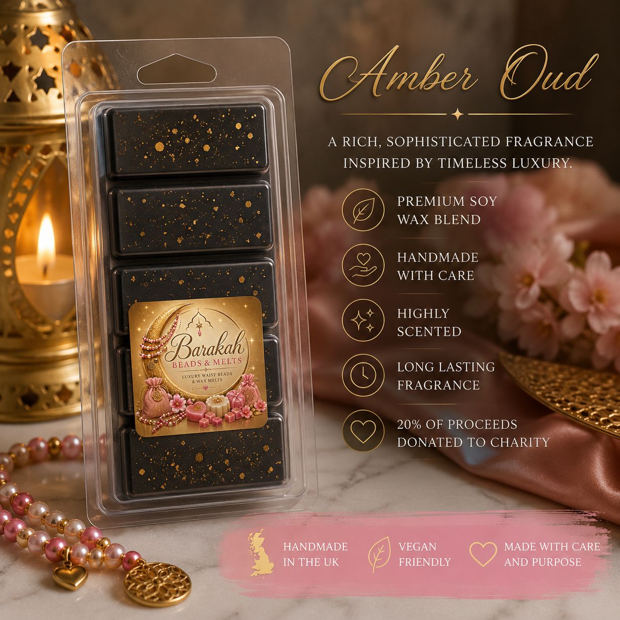 Amber Oud Wax Melt Snap Bar Amber Oud Wax Melt Snap Bar