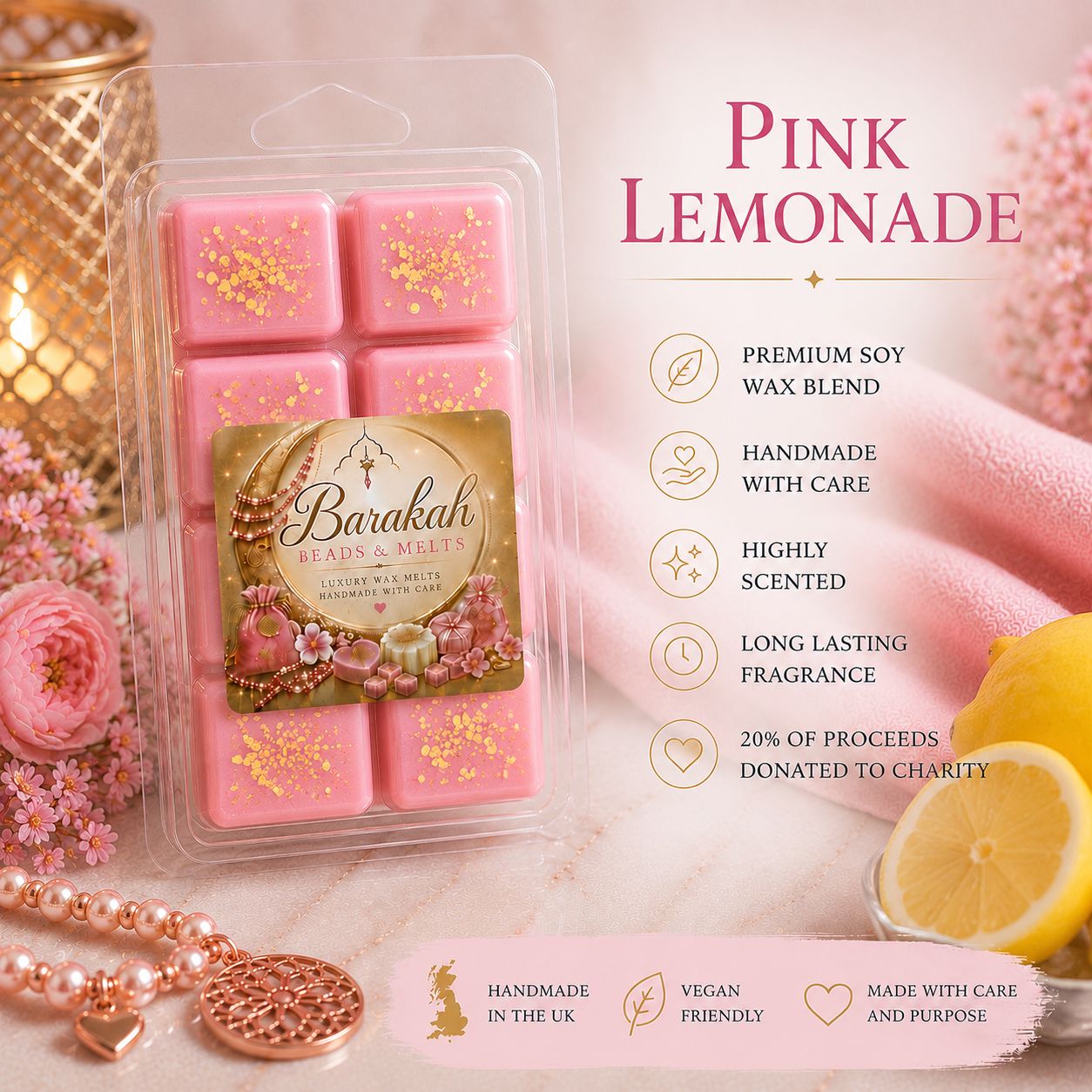 Pink Lemonade Wax Melt Snap Bar Pink Lemonade Wax Melt Snap Bar