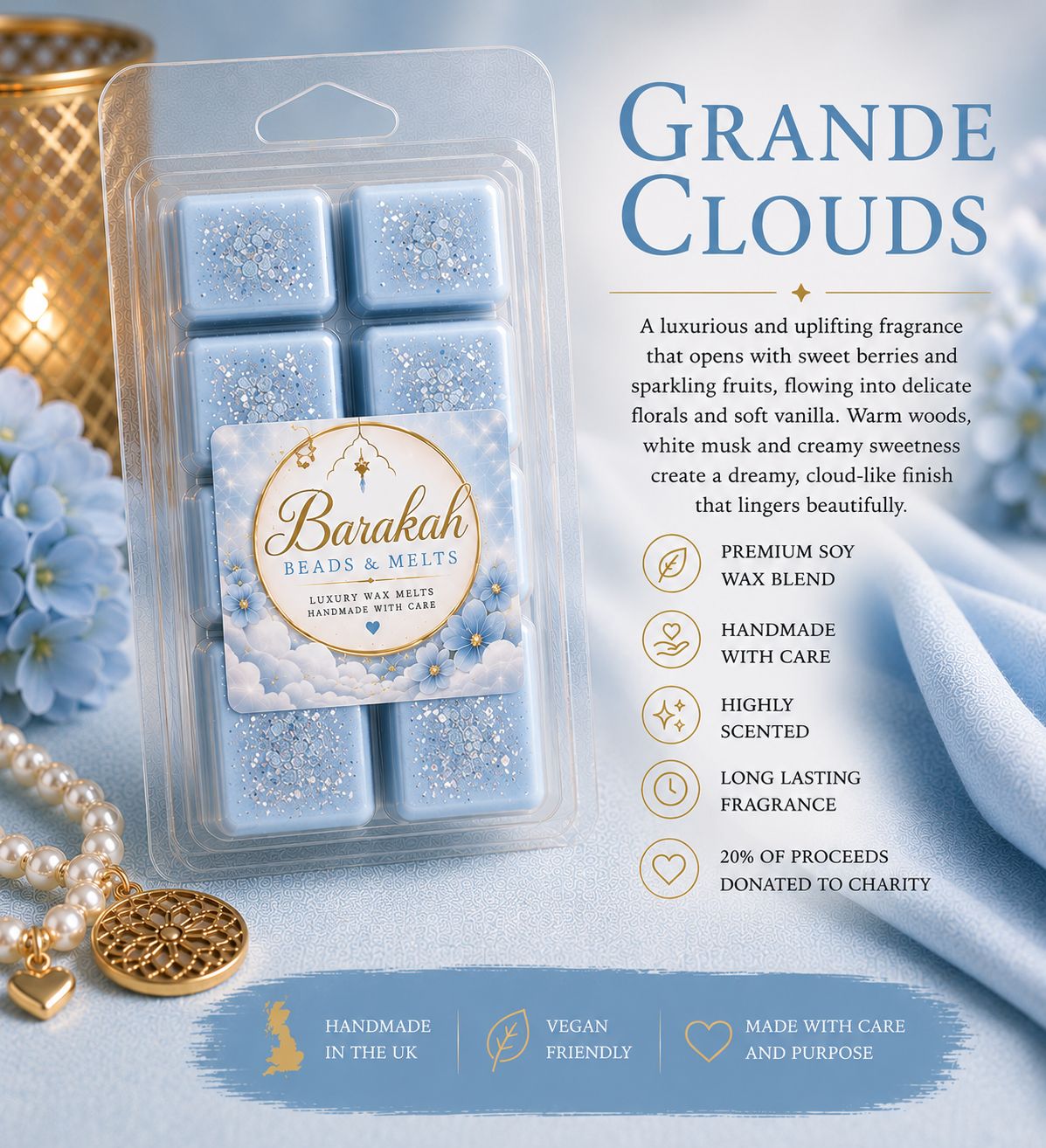 Grande Clouds Wax Melt Snap Bar Grande Clouds Wax Melt Snap Bar