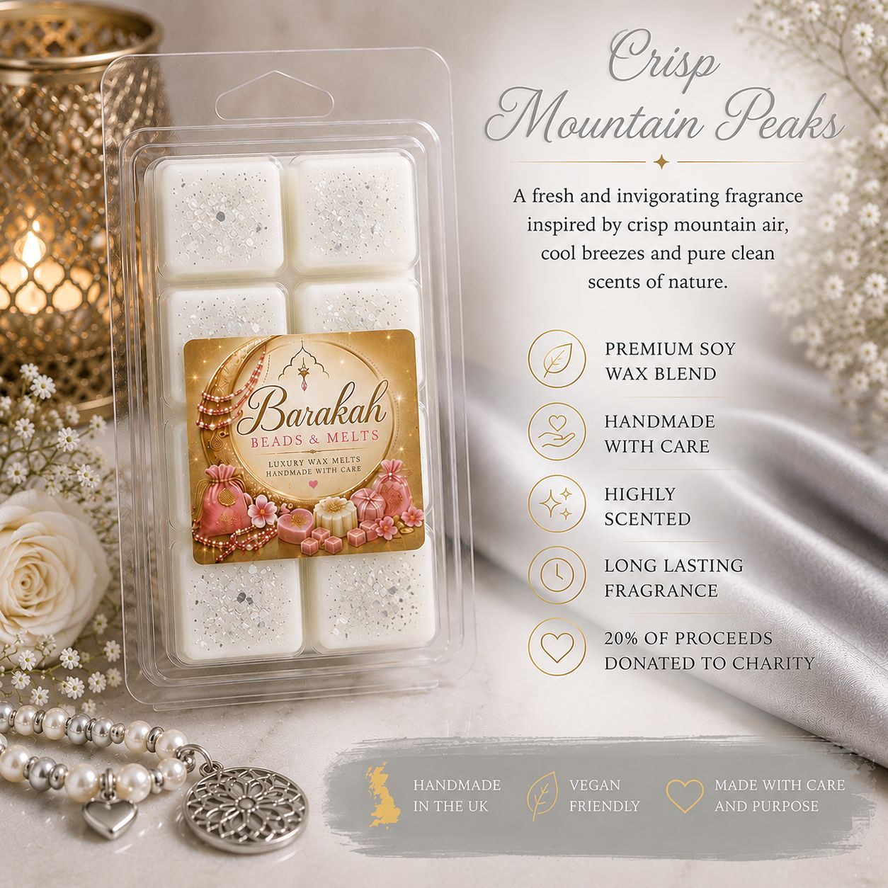 Crisp Mountain Peaks Wax Melt Snap Bar Crisp Mountain Peaks Wax Melt Snap Bar