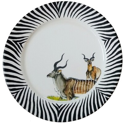 Zebra Edged Charger 11.5&quot; Kudu