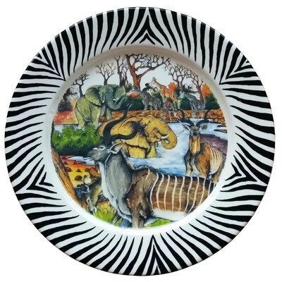 Zebra Edged Full Charger 11.5&quot; Kudu