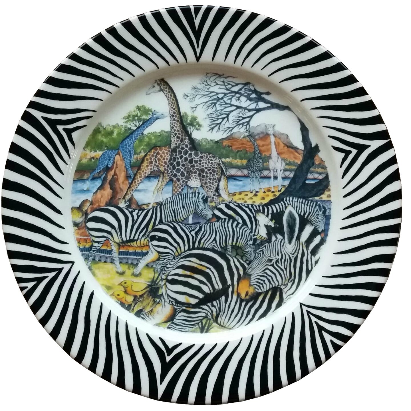 Zebra Edged Full Charger 11.5&quot; Zebra