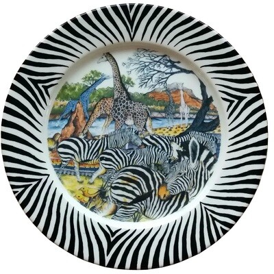 Zebra Edged Full Charger 11.5&quot; Zebra