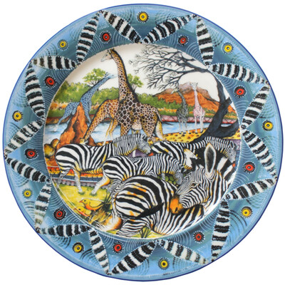 Dinner Plate 11.5&quot; Zebra