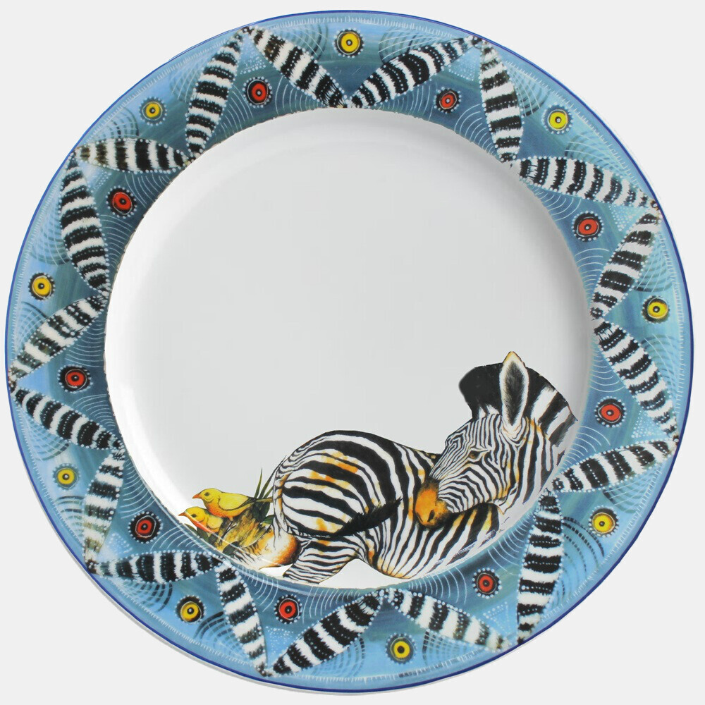 Dinner Plate 11.5&quot; Single Zebra