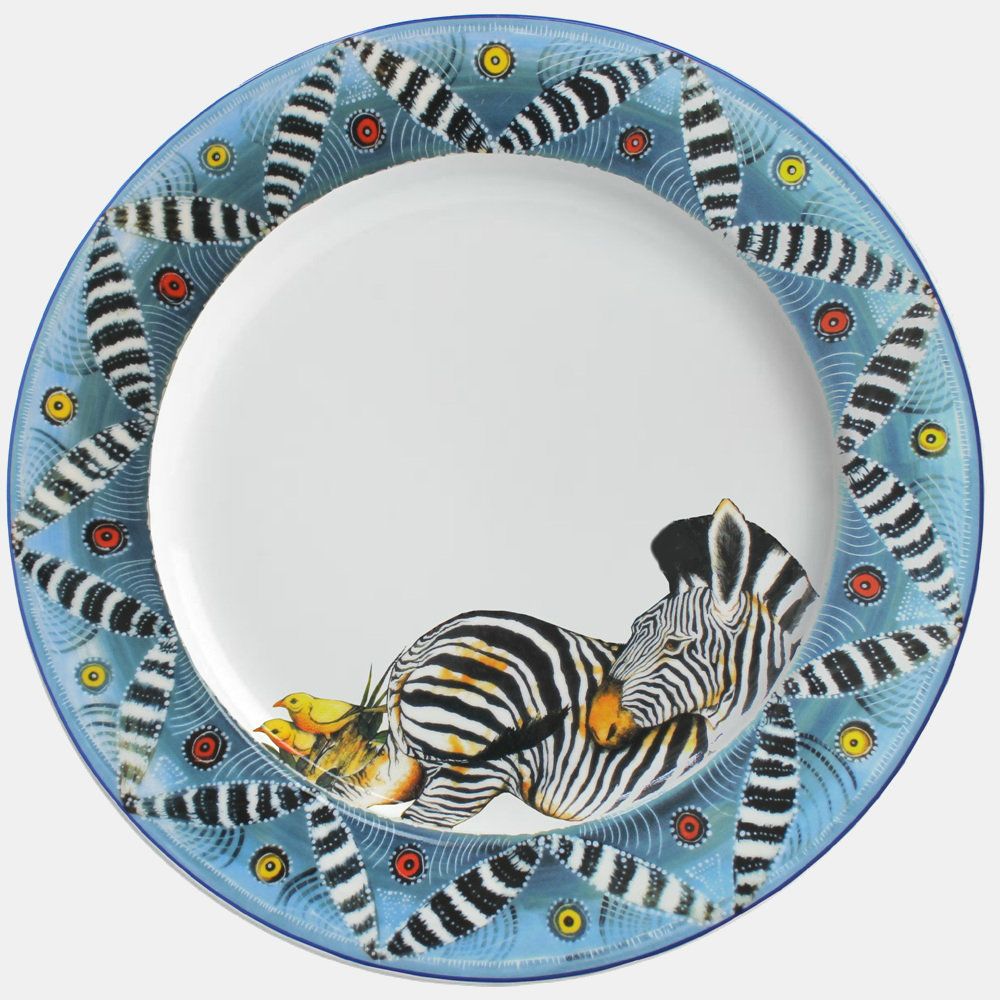 Salad Plate 9&quot; Single Zebra