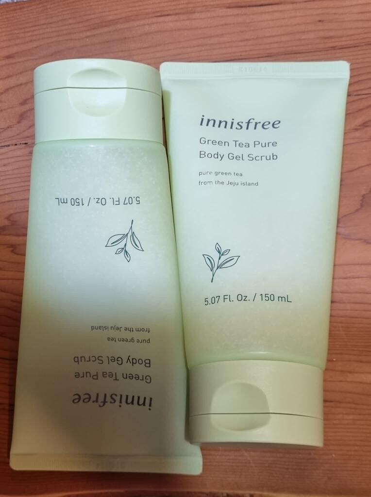 Innisfree green tea pure body gel scrub