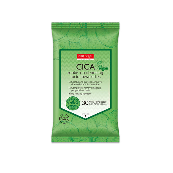 Purederm Make -up Remover Facial Towelettes”CICA”