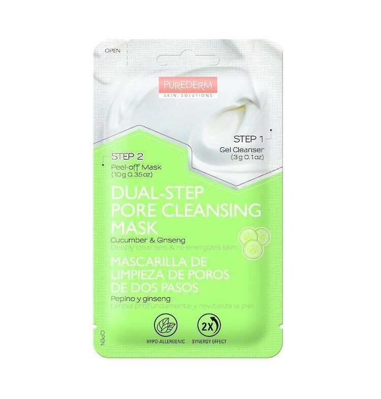 Purederm Dual Step Pore Cleansing Mask &quot;Cucumber &amp; Ginseng&quot;