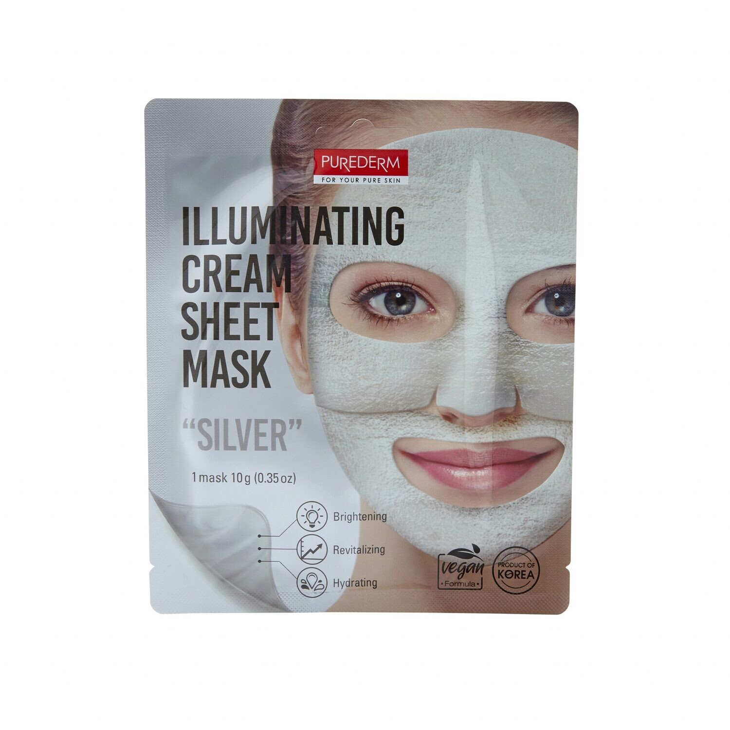 PUREDERM Illuminating Cream Sheet Mask Silver