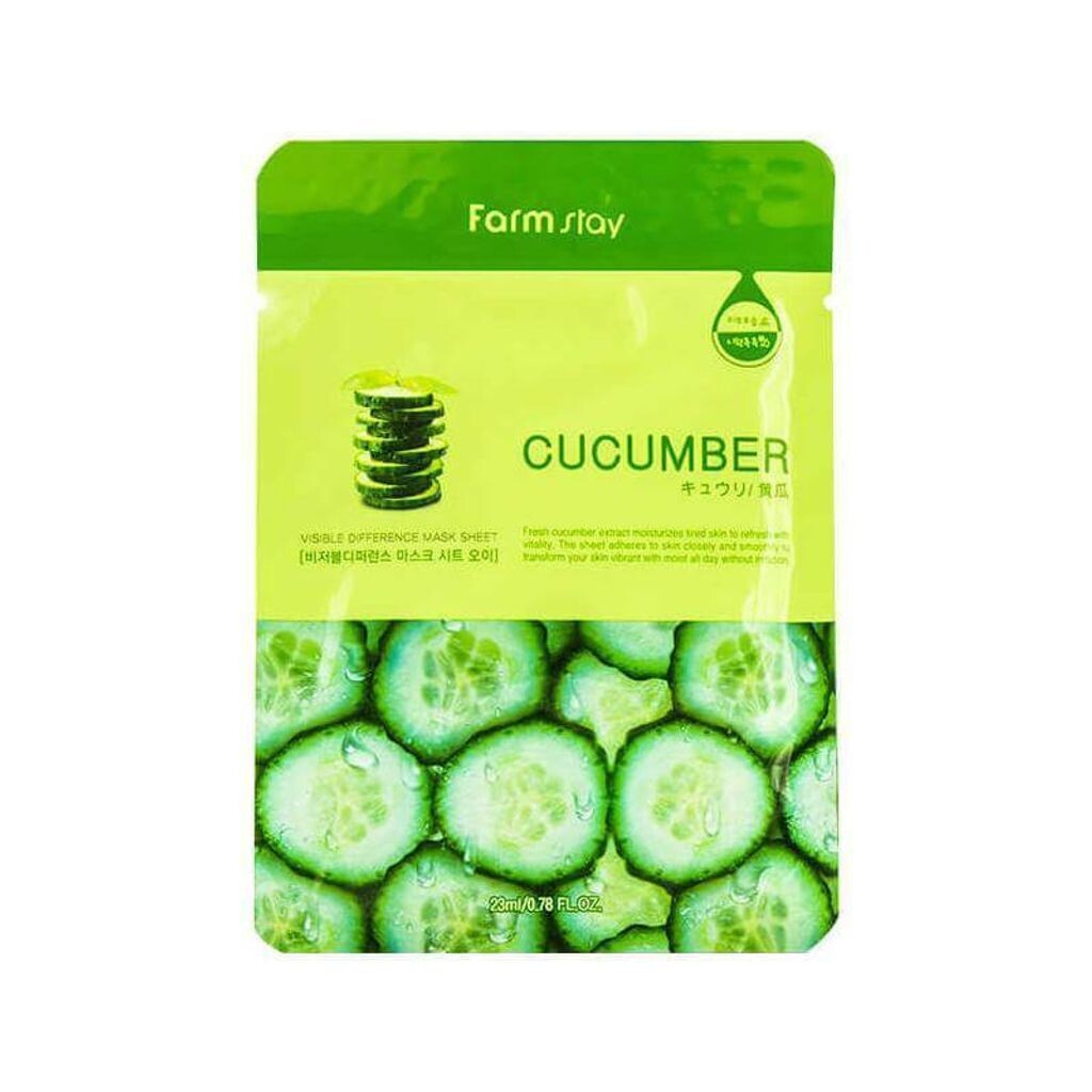 FARMSTAY VISIBLE DIFFERENCE MASK SHEET CUCUMBER