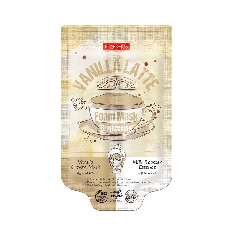 Purederm Vanilla Latte Foam Mask “Brightening”