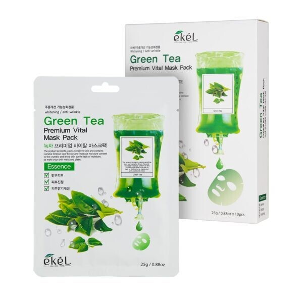 Ekel Premium Vital Mask Pack Green Tea