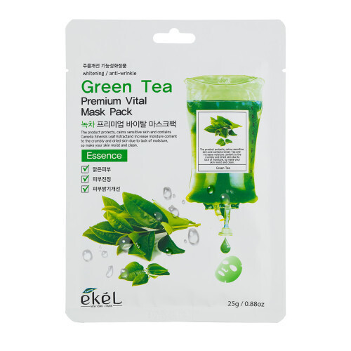 Ekel Premium Vital Mask Pack Green Tea