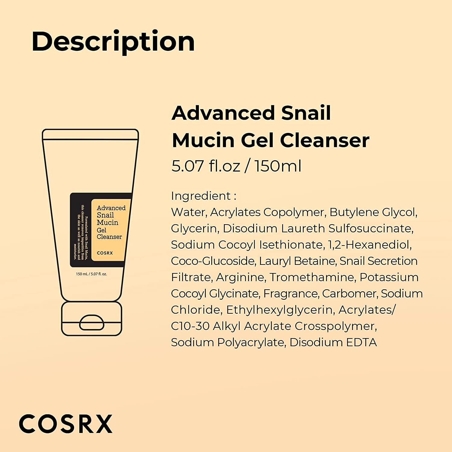 COSRX Advanced Snail Mucin Gel Cleanser 150ml