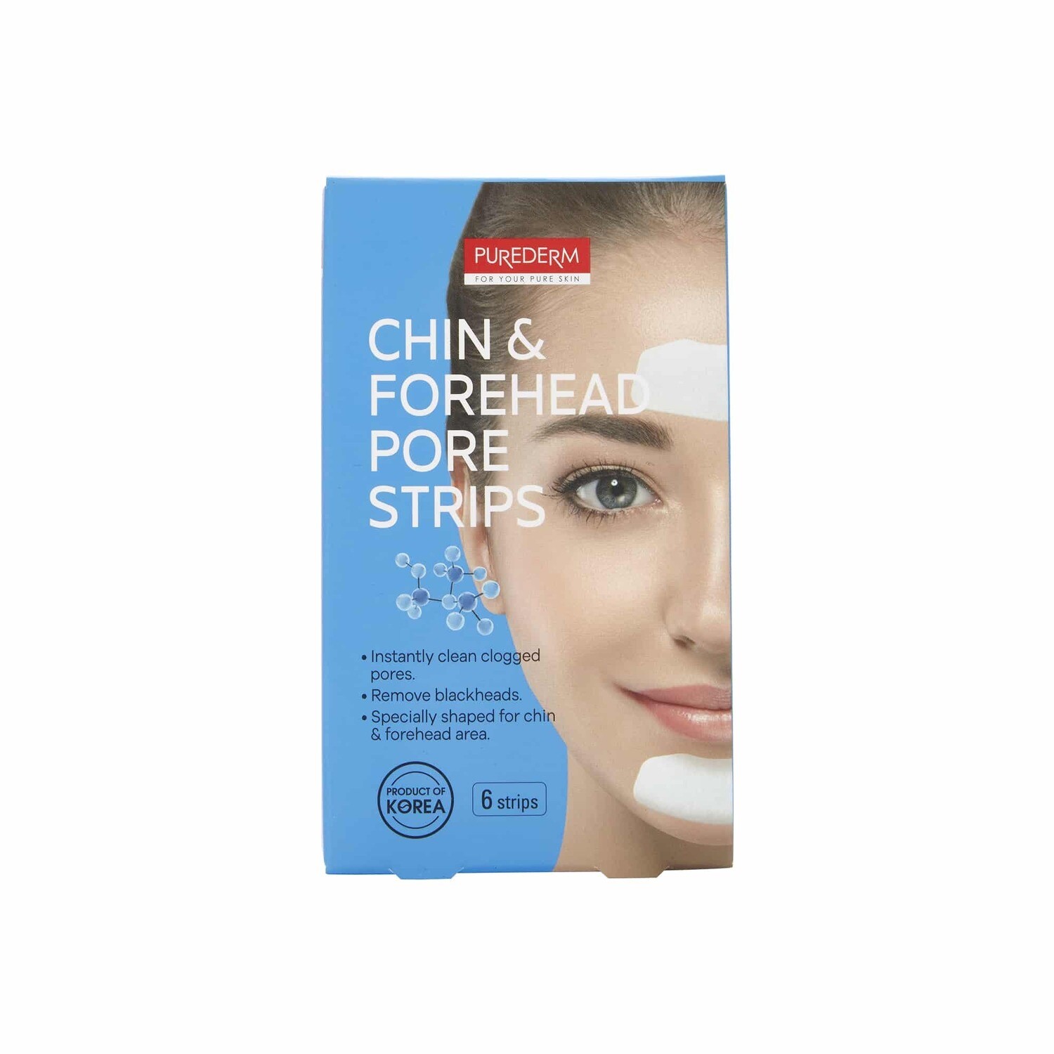 Purederm chin& forehead pore strips
