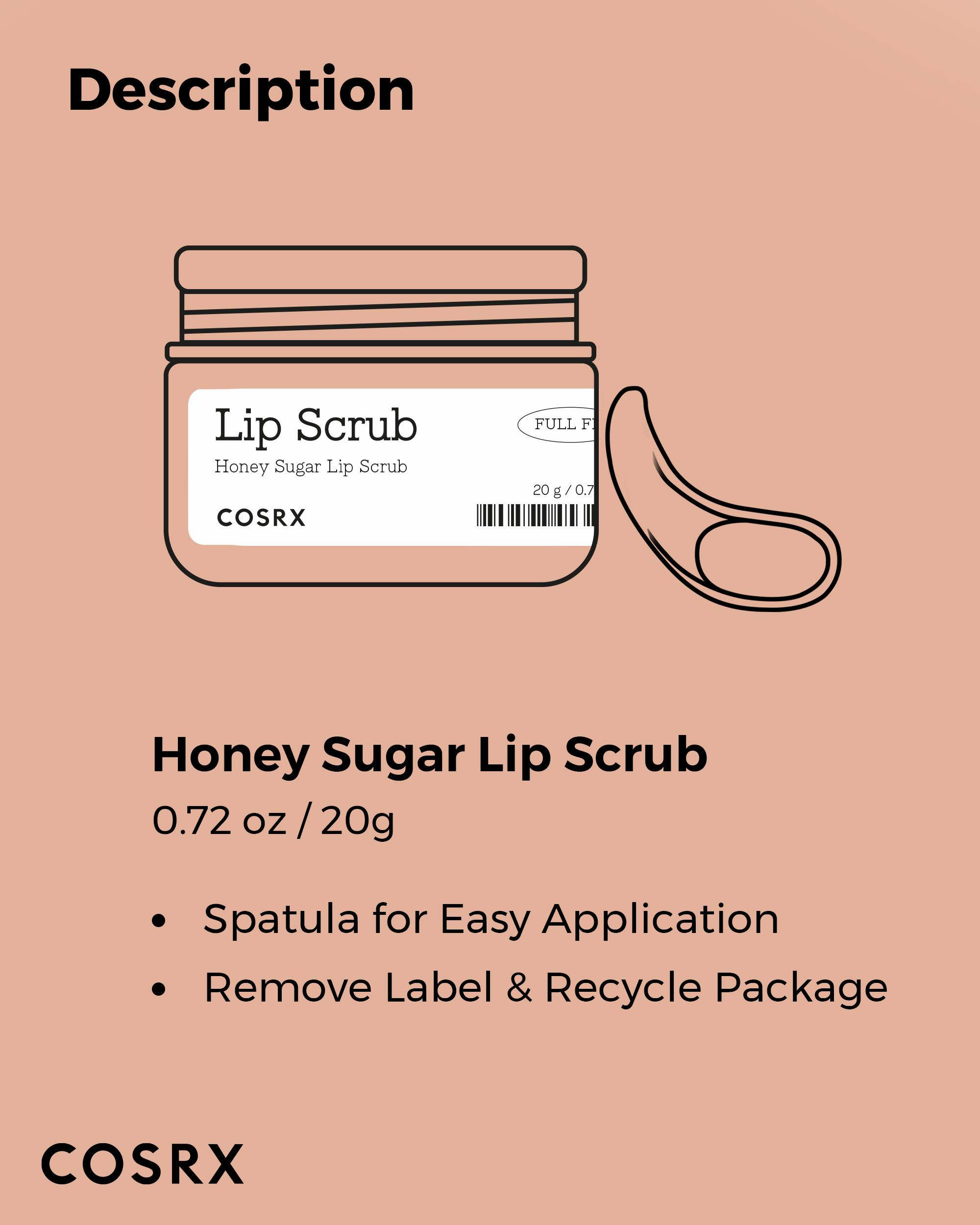 COSRX Full Fit Honey sugar Lip Scrub 20g