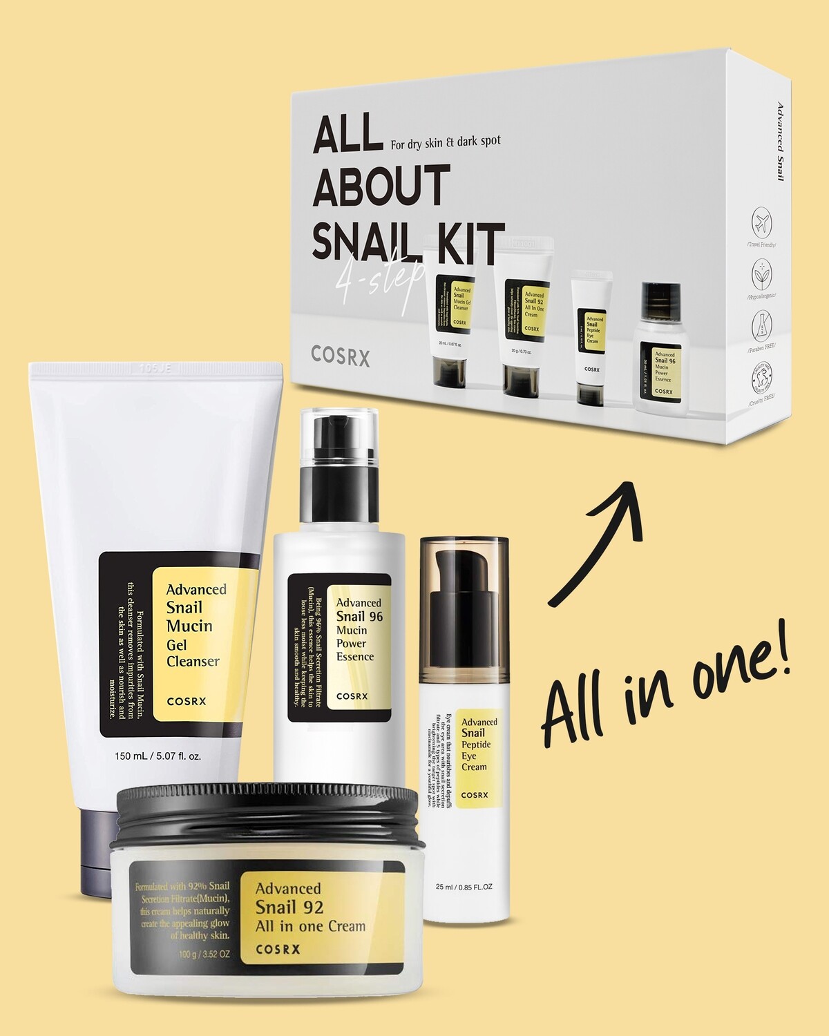 COSRX ALL ABOUT SNAIL KIT 4-step