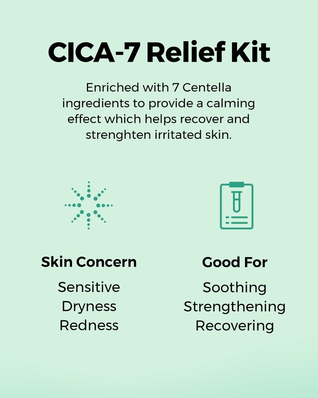 COSRX CICA-7 RELIEF KIT- 3 step