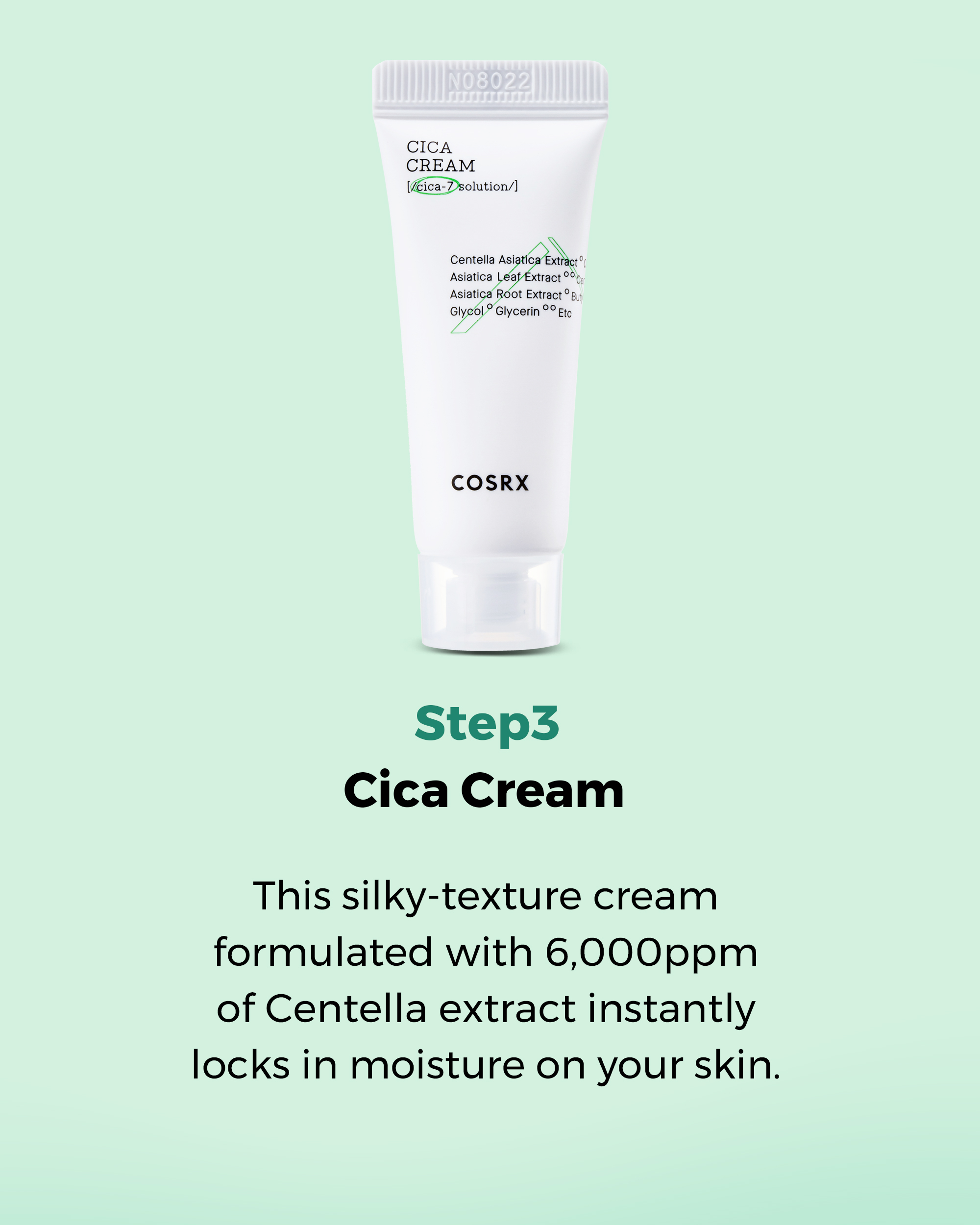 COSRX CICA-7 RELIEF KIT- 3 step
