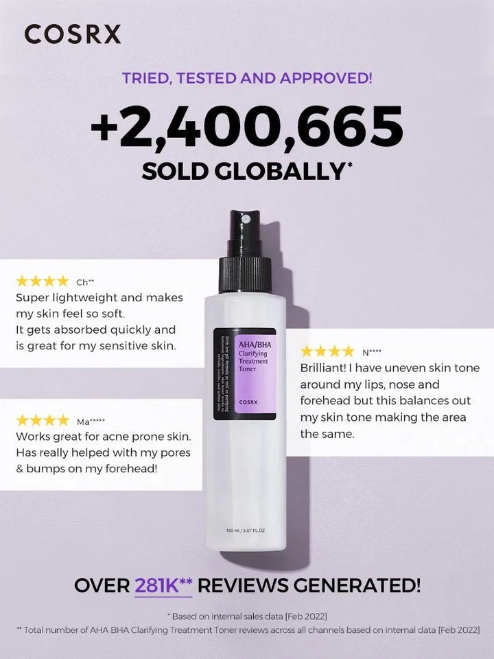 COSRX AHA BHA Clarifying Treatment Toner 50ml