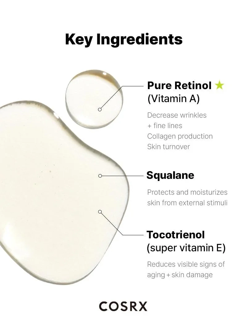COSRX The Retinol 0.5 Oil Super Vitamin E+ Squalane