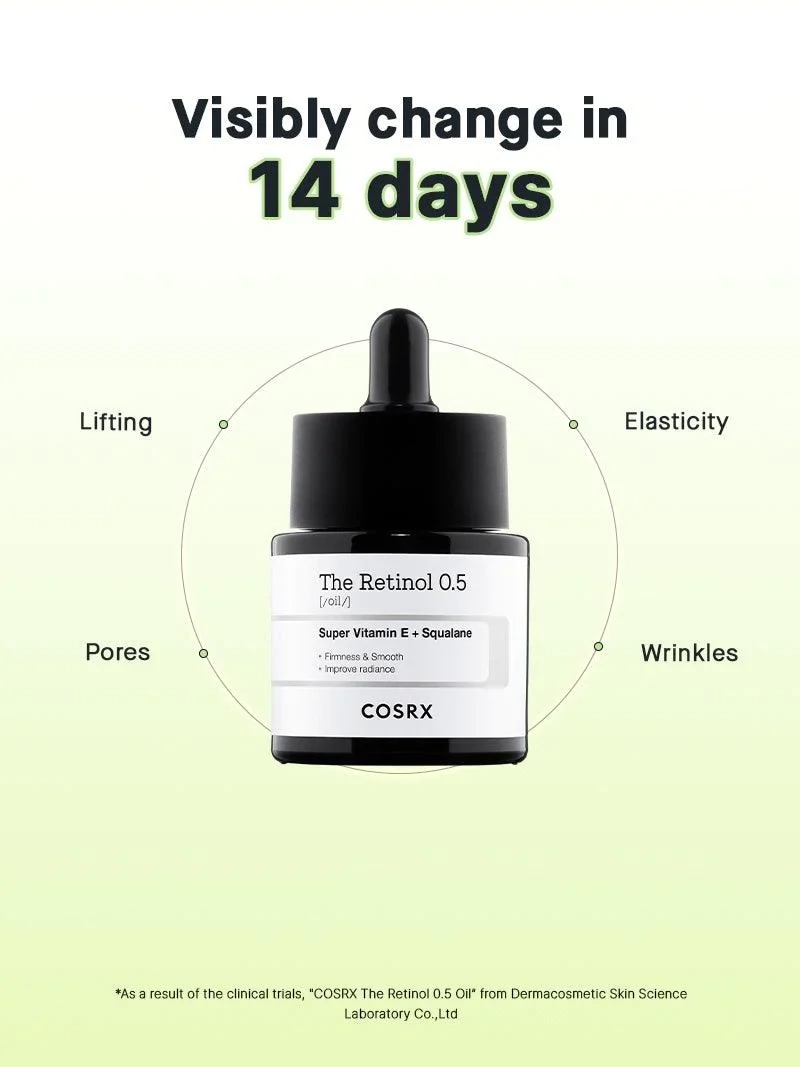 COSRX The Retinol 0.5 Oil Super Vitamin E+ Squalane 20ml