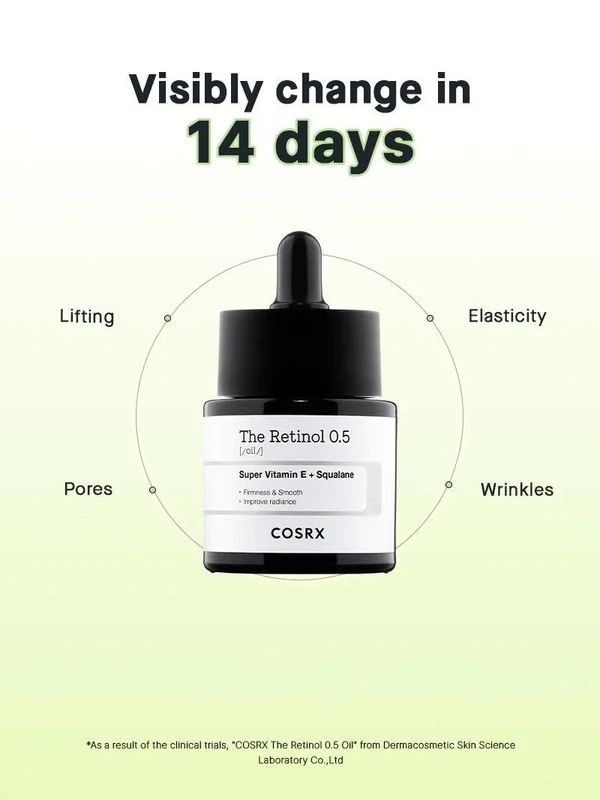 COSRX The Retinol 0.5 Oil Super Vitamin E+ Squalane