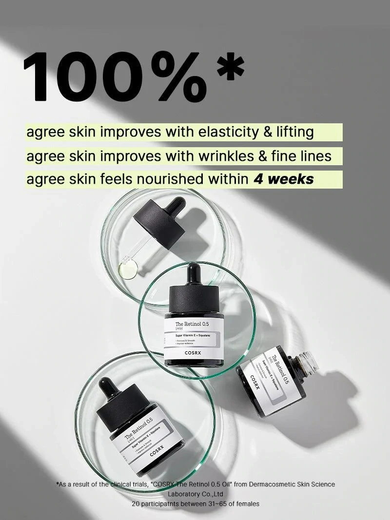 COSRX The Retinol 0.5 Oil Super Vitamin E+ Squalane