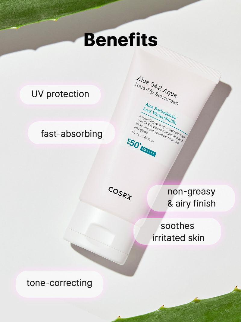 COSRX Aloe 54.2 Aqua Tone Up Sunscreen SPF 50 (50ml)