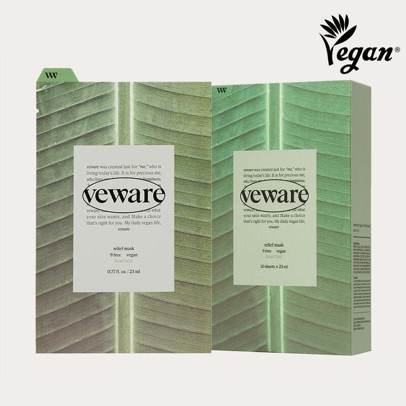 Veware Vegan Relief Mask Heart Leaf 10pcs