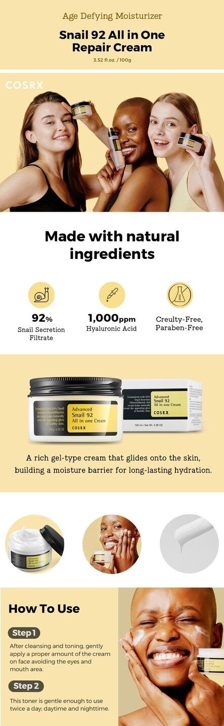 COSRX Advanced Snail 92 All in one Cream 100g