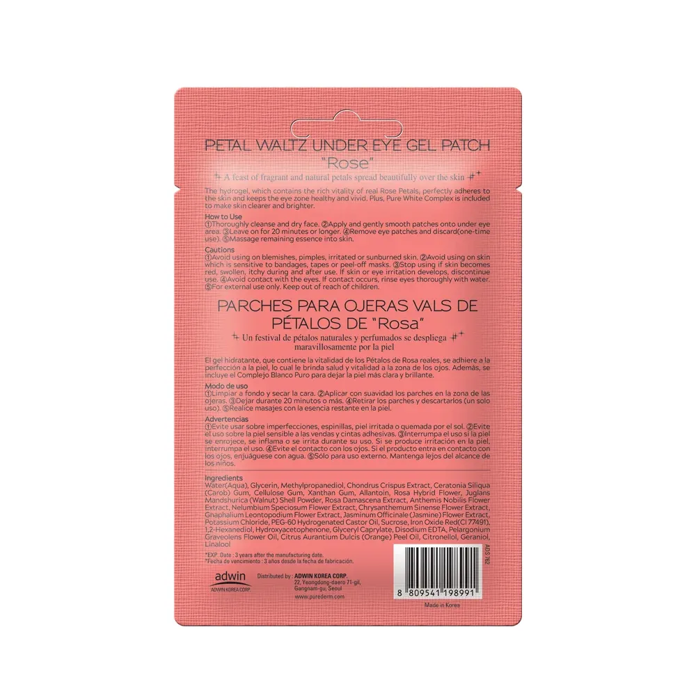 Purederm Petal Waltz Under Eye Gel Patch Rose