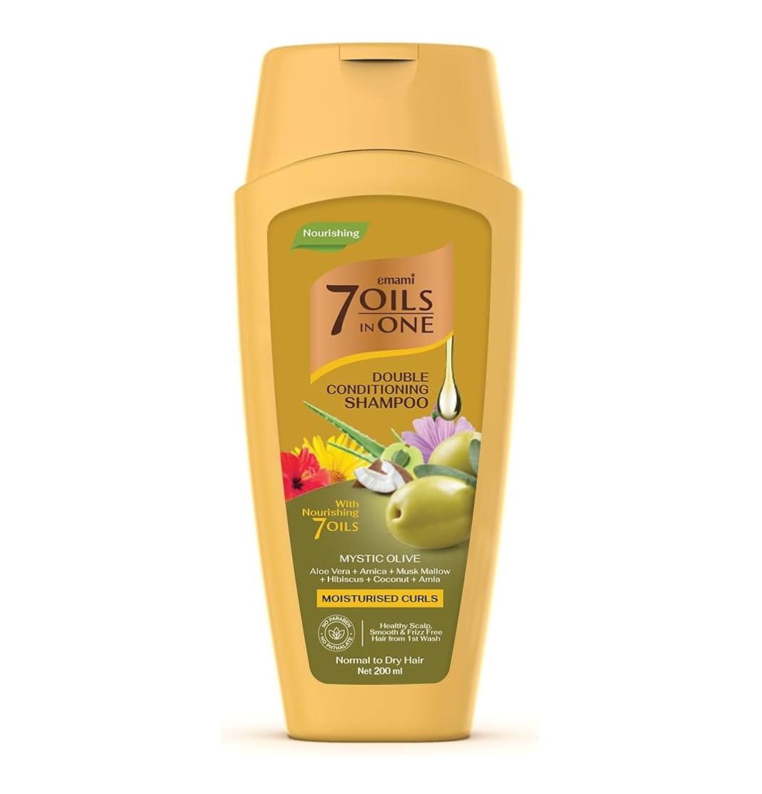 Emami 7 Oils in One Double Conditioning Shampoo – Mystic Olive 200 ML
