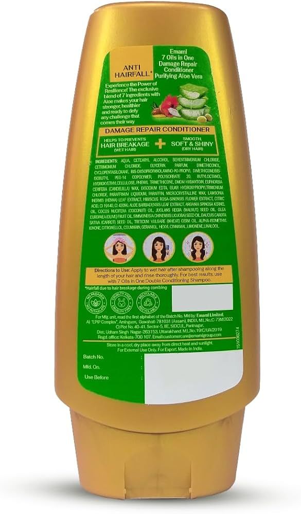 Emami 7 Oils in one Damage Repair Conditioner – Purifying Aloe Vera 200ML