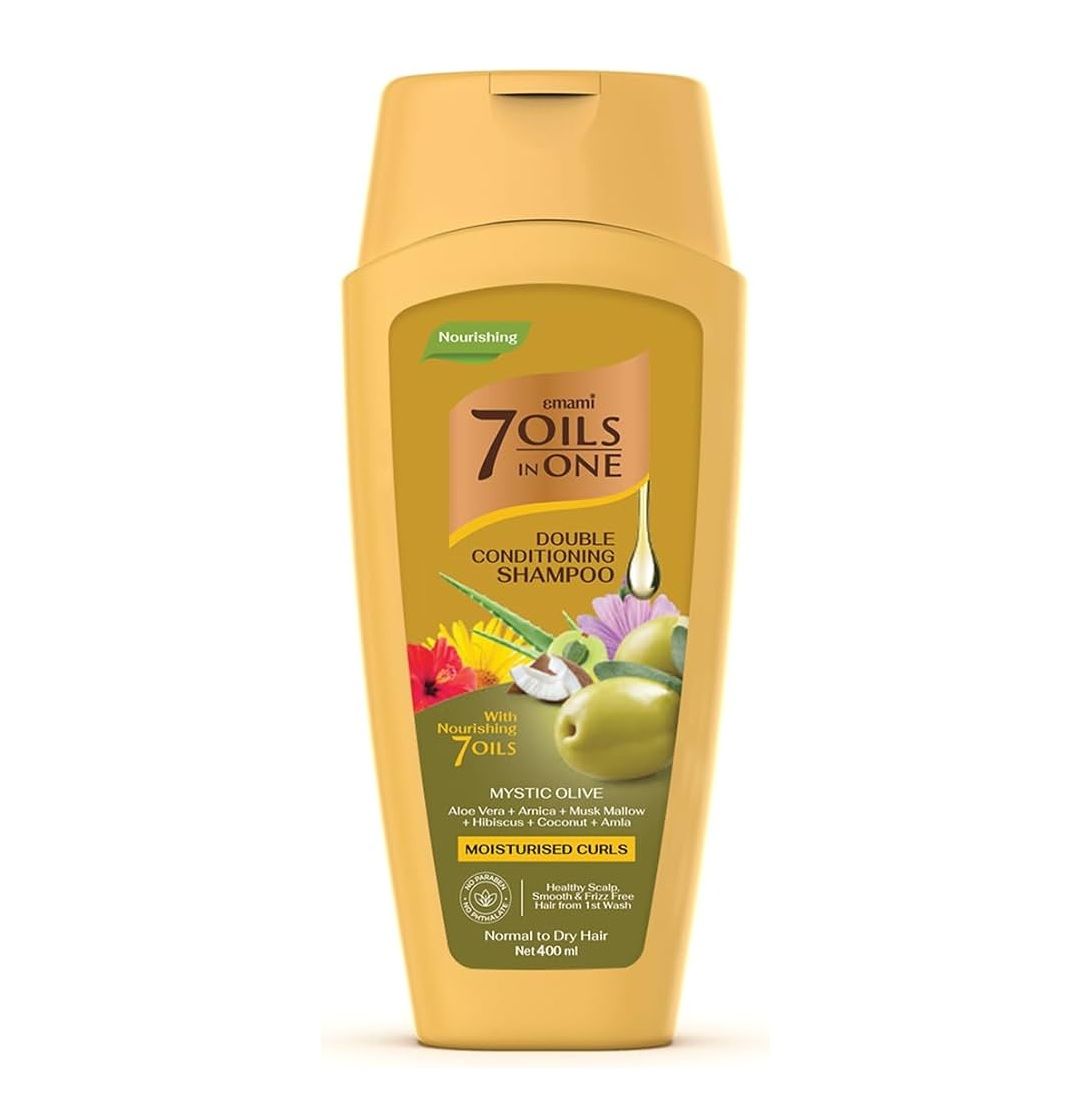 Emami 7 Oils in One Double Conditioning Shampoo – Mystic Olive 400 ML