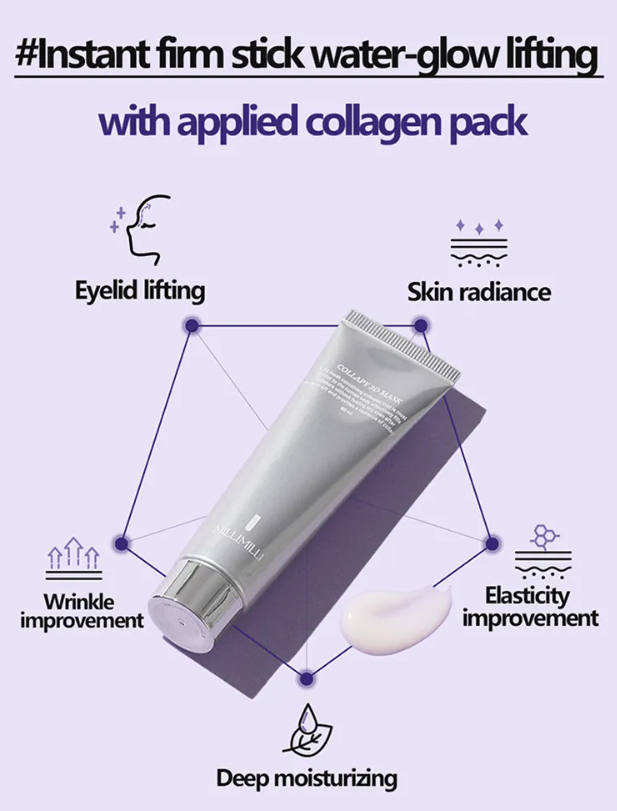 MILLIMILLI COLLAPY 3D Peel-off Collagen Face Mask + Silicone Brush