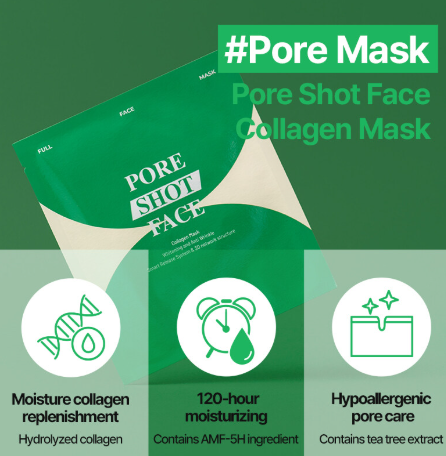MilliMilli Pore Shot Face Collagen Mask