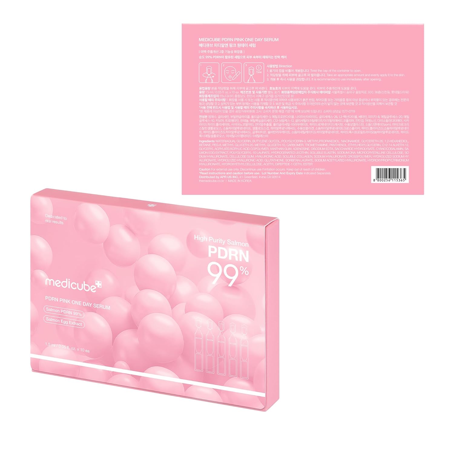 MEDICUBE PDRN Pink One Day Serum Set 10 Capsules