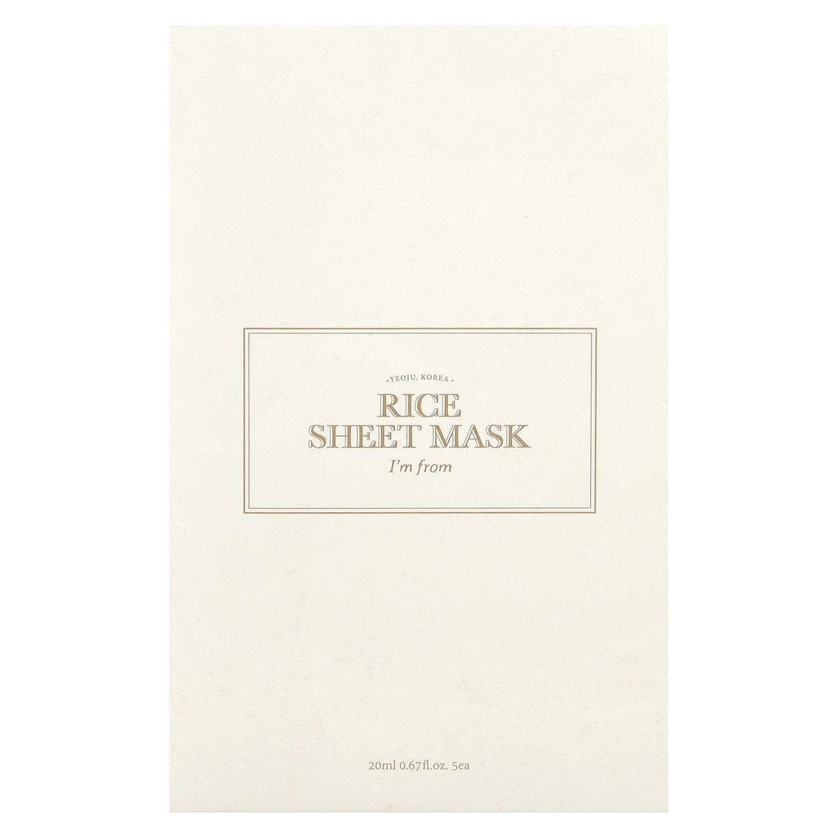 I&#39;M FROM-Rice Sheet Mask 20ml