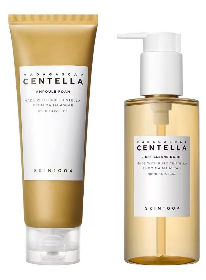 SKIN1004 Madagascar Centella Double Cleansing Duo (Centella Ampoule Foam + Centella Light Cleansing Oil)