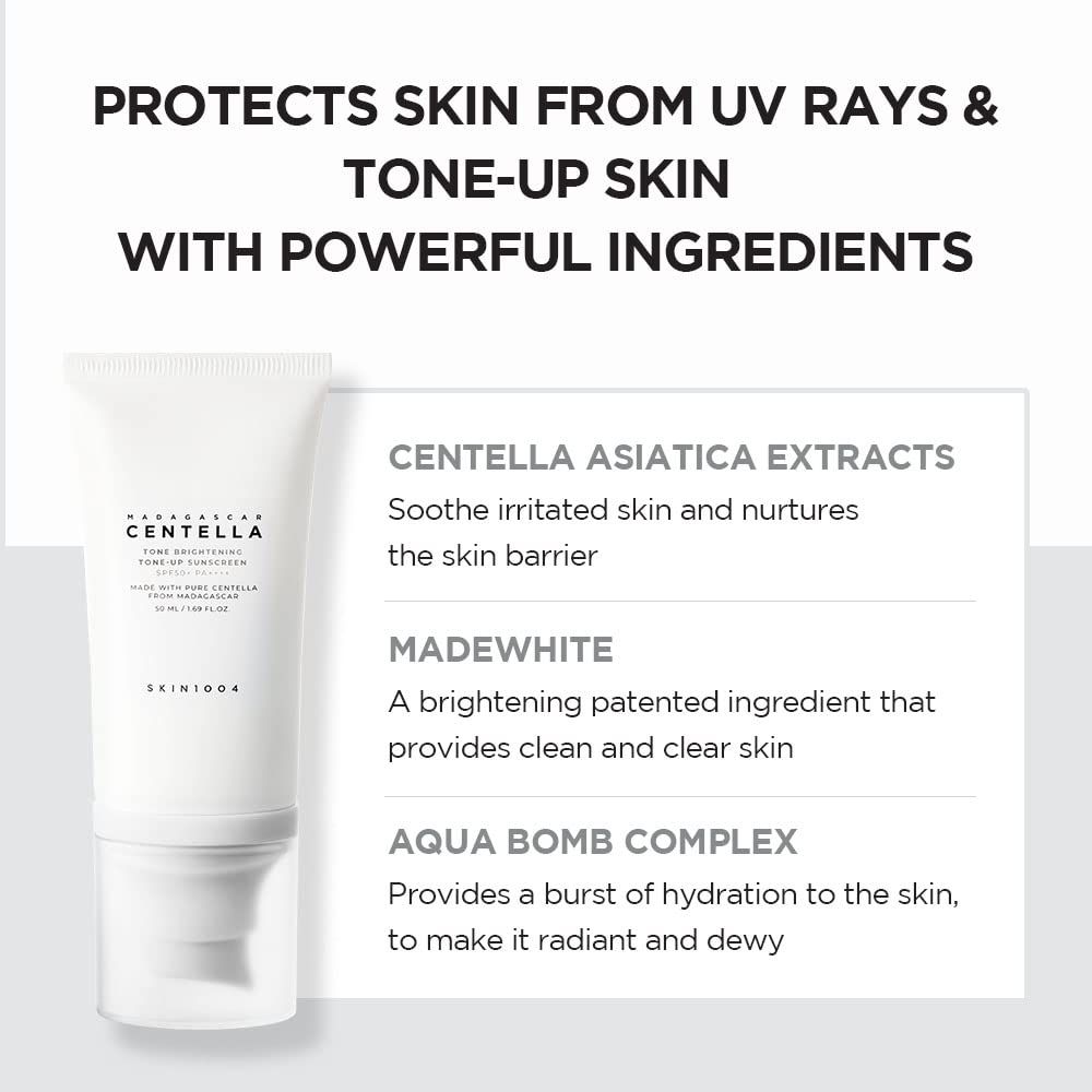 SKIN1004 Madagascar Centella Brightening Tone-Up Sunscreen Spf50+ Cream 50Ml
