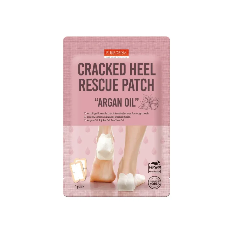 PUREDERM CRACKED HEEL RESCUE PATCH ARGAN OIL