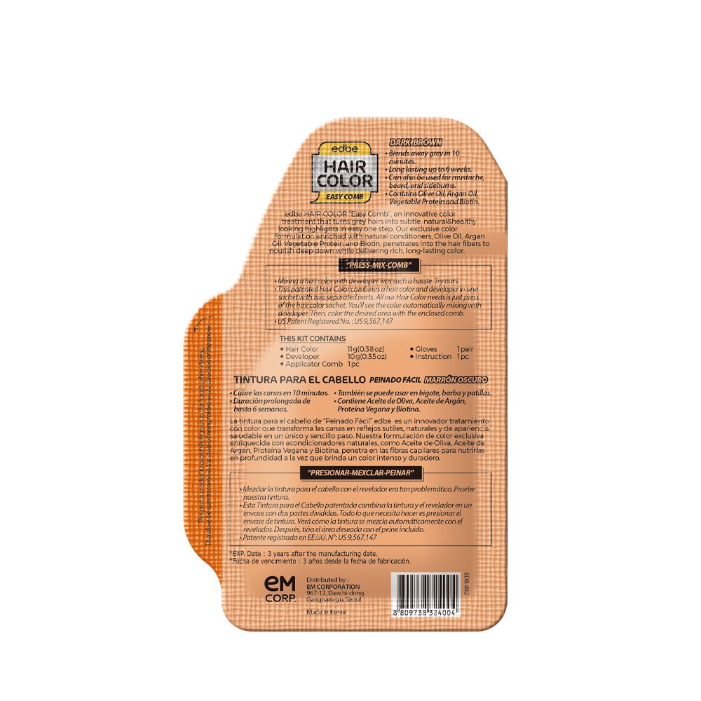 PUREDERM EDBE HAIR COLOR DARK BROWN